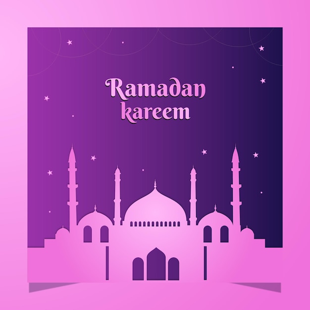 Diseño de carteles para las redes sociales de Ramadán