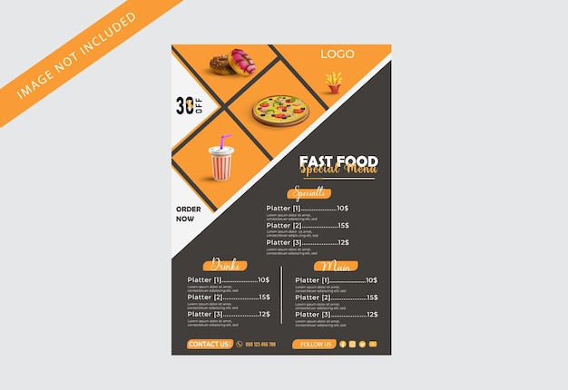 Diseño de carteles de restaurantes de comida sana