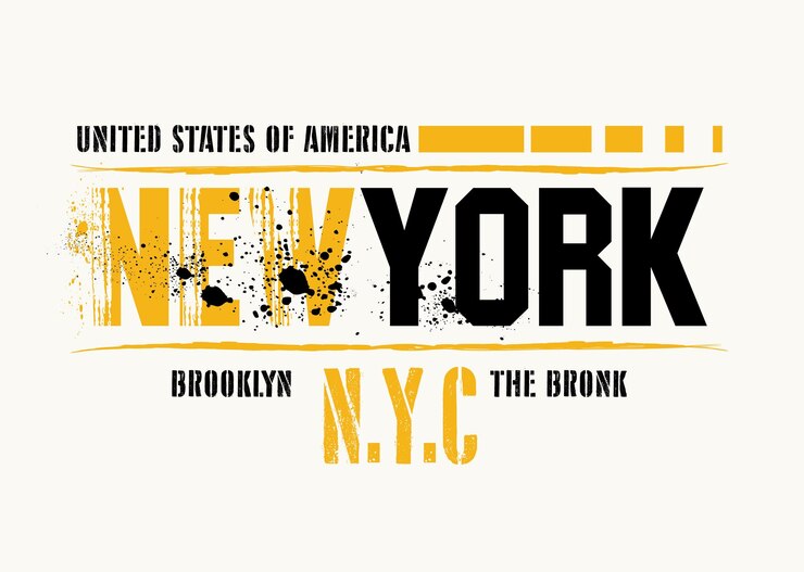 Vector diseño de carteles de tipografía retro de nueva york