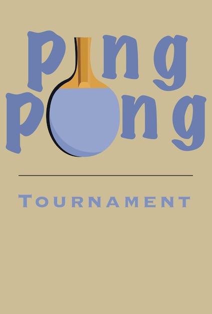 Diseño de carteles de torneos de ping-pong cubierta de tenis de mesa Diseño de posters de torneos del ping-pong