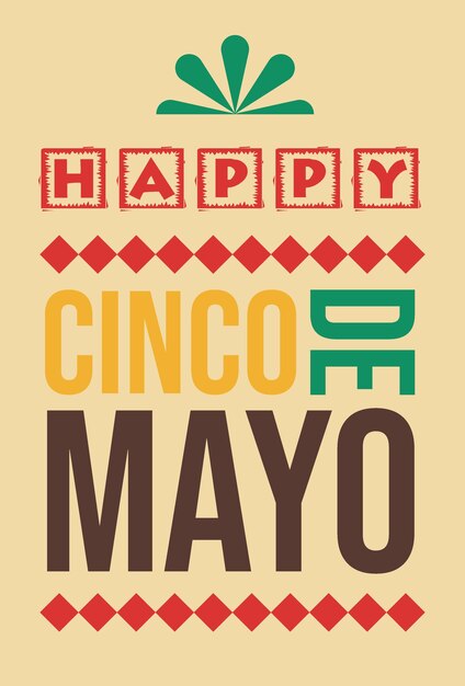 Diseño de carteles de vacaciones cinco de mayo únicos
