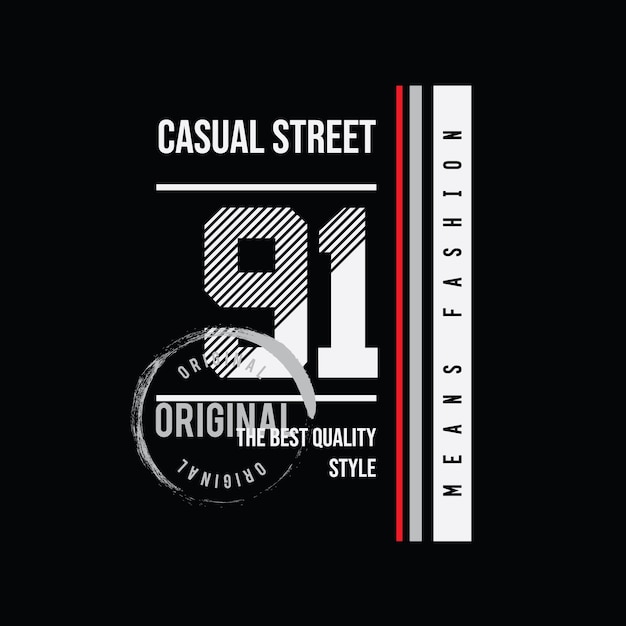 Diseño casual de camisetas y prendas de calle.