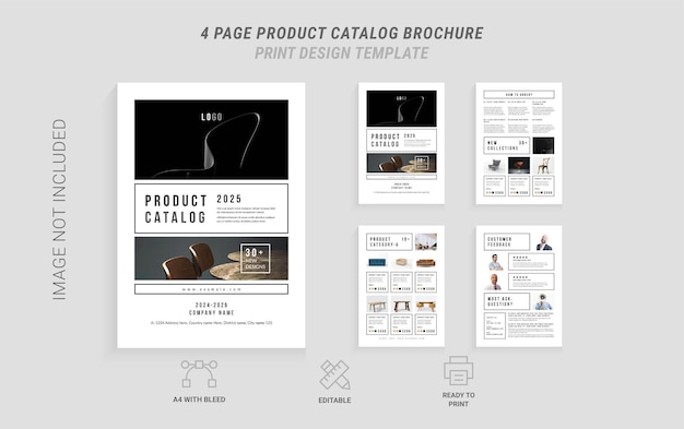 Diseño del catálogo de productos Modalidad Cartera plantilla polivalente