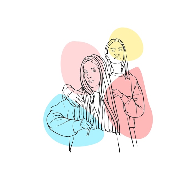 Diseño de la celebración del día de la amistad con siluetas de amigos