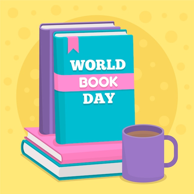 Vector diseño de celebración del día mundial del libro