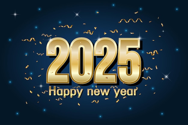 Diseño de celebración del feliz año nuevo 2025