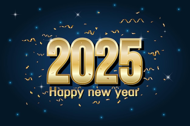 Diseño de celebración del feliz año nuevo 2025