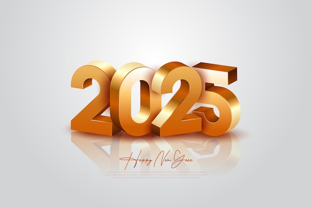 Diseño de celebración del feliz año nuevo 2025