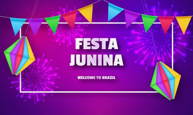 Diseño de celebración festa junina