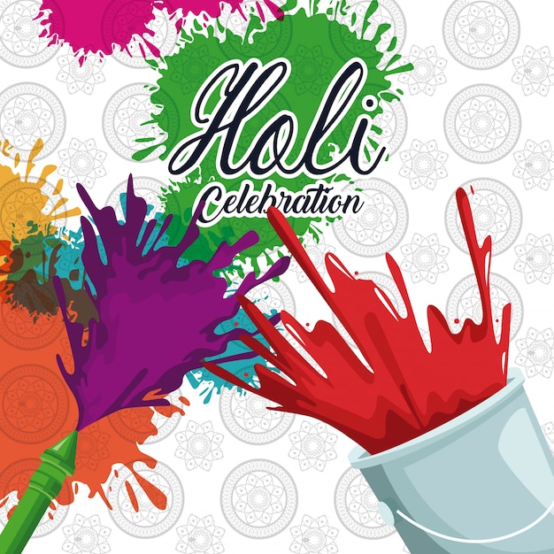 Vector diseño de celebración holi