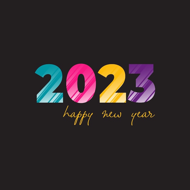 Diseño de celebración realista feliz año nuevo 2023