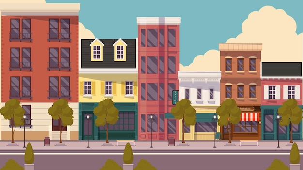 Diseño del centro de la ciudad Ilustración de pisos