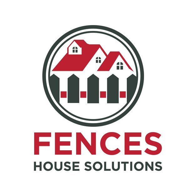 Diseño de cercas plantilla de logotipo reparación de cercas negocio de logotipo