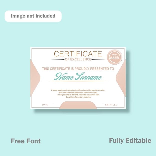 Diseño de certificado corporativo