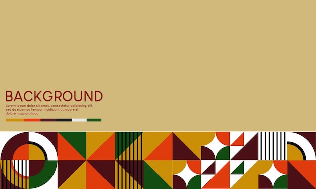 diseño de certificado de estilo bauhaus suizo retro abstracto. diseño geométrico para portada, pancarta, afiche