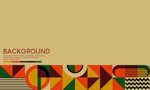 diseño de certificado de estilo bauhaus suizo retro abstracto. diseño geométrico para portada, pancarta, afiche