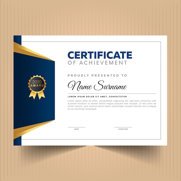 Diseño de certificado moderno