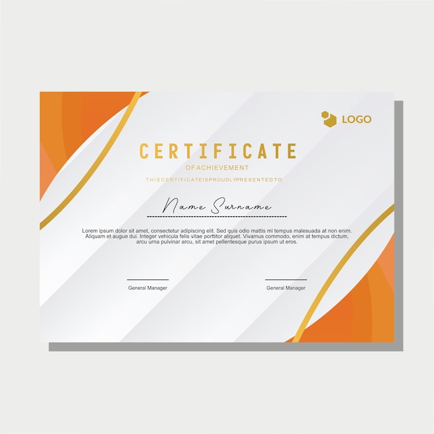 diseño de certificado para negocios y empresas