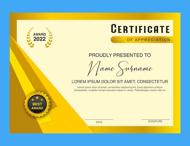 Diseño del certificado
