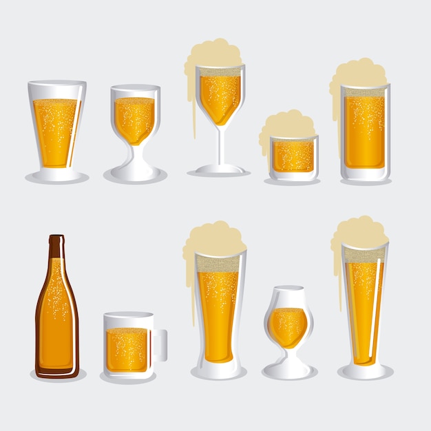 Vector diseño de cervezas