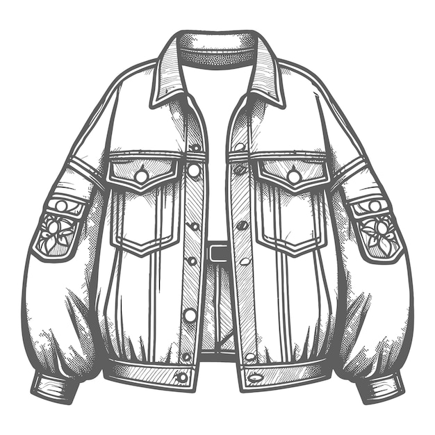 Vector diseño de la chaqueta protectora con capucha dibujo plano ilustración