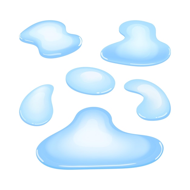 Diseño de charco de agua aislado en fondo blanco Ilustración vectorial EPS 10