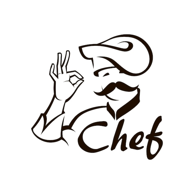 Diseño de chef monocromático