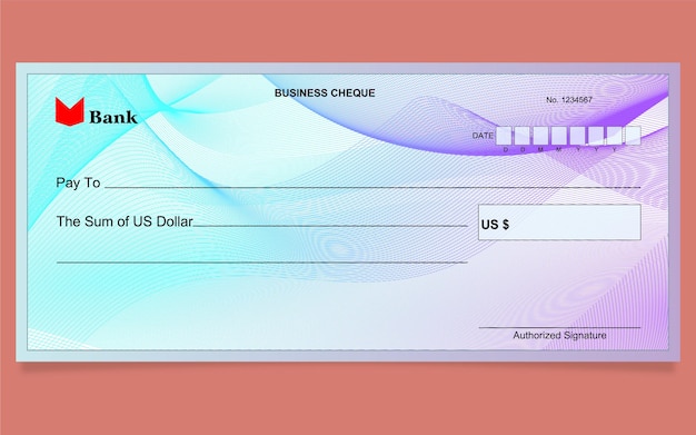 Diseño de cheque bancario USD Guilloche Antecedentes