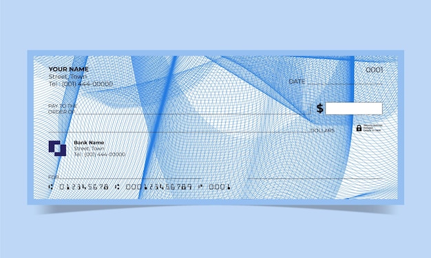 Diseño de cheque bancario USD Guilloche background