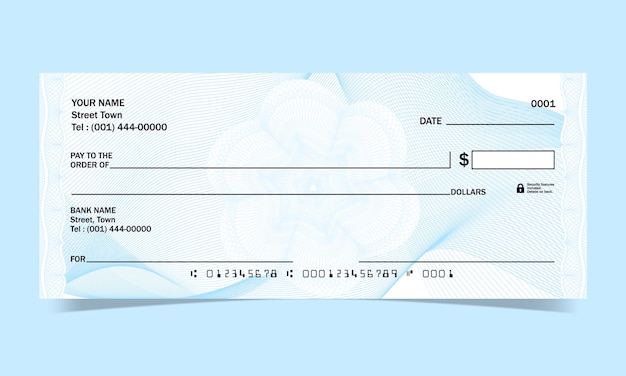 Diseño de cheques bancarios en línea de ondas con diseño de guilloche vectorial para un diploma o billete