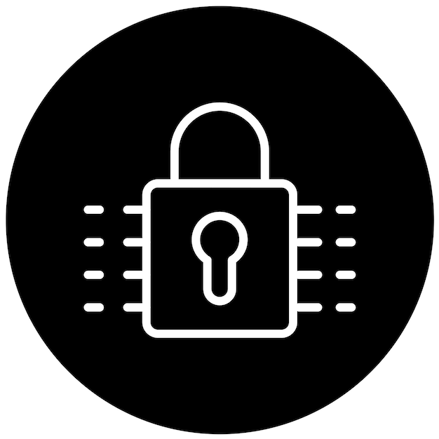Diseño de cifrado vectorial Estilo del icono de bloqueo