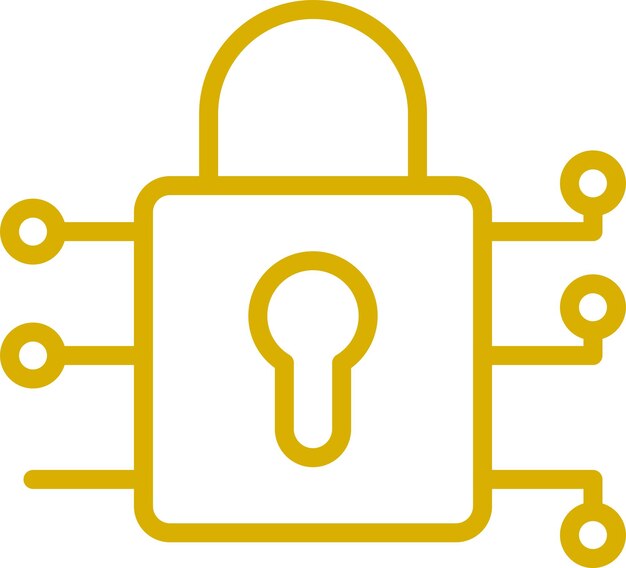 Diseño de cifrado vectorial Estilo del icono de seguridad