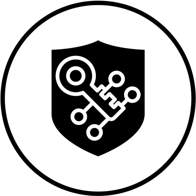 Diseño de cifrado vectorial Pro Estilo de icono