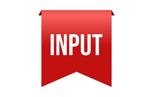 Diseño de la cinta de banderas de entrada vectorial
