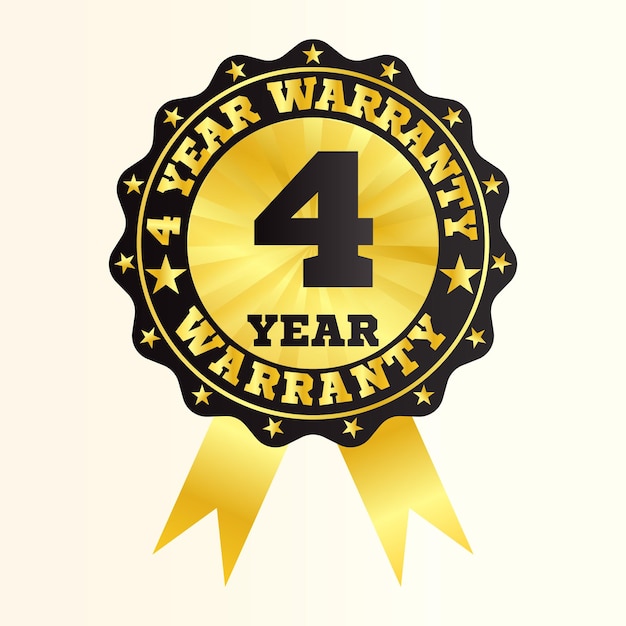 Diseño de la cinta de oro de la insignia de garantía del año para el aseguramiento de la calidad y el producto