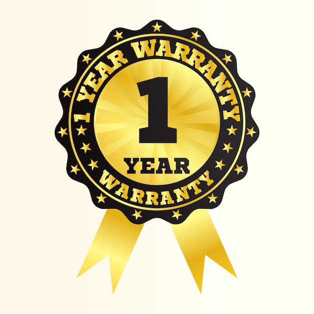 Diseño de la cinta de oro de la insignia de garantía del año para el aseguramiento de la calidad y el producto