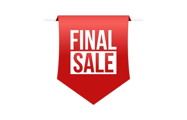 diseño de cinta de pancarta vectorial de venta final