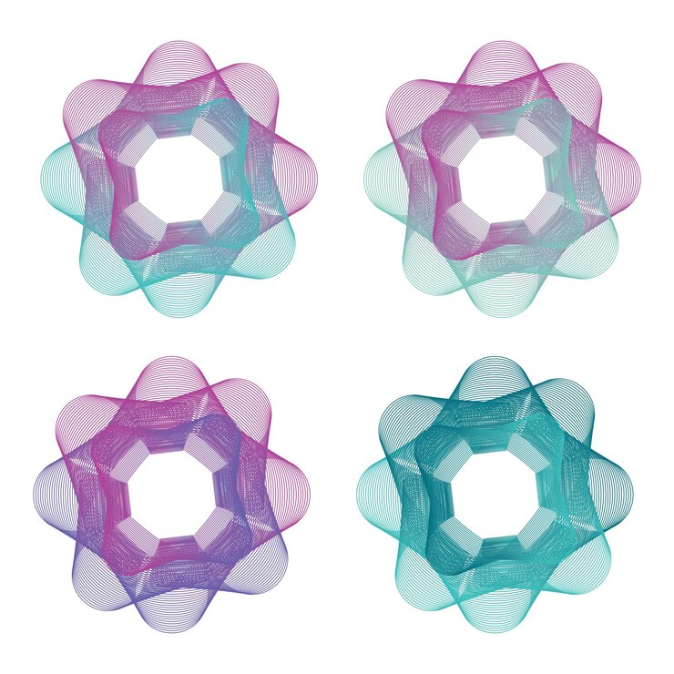 Diseño de cintas coloridas de flores