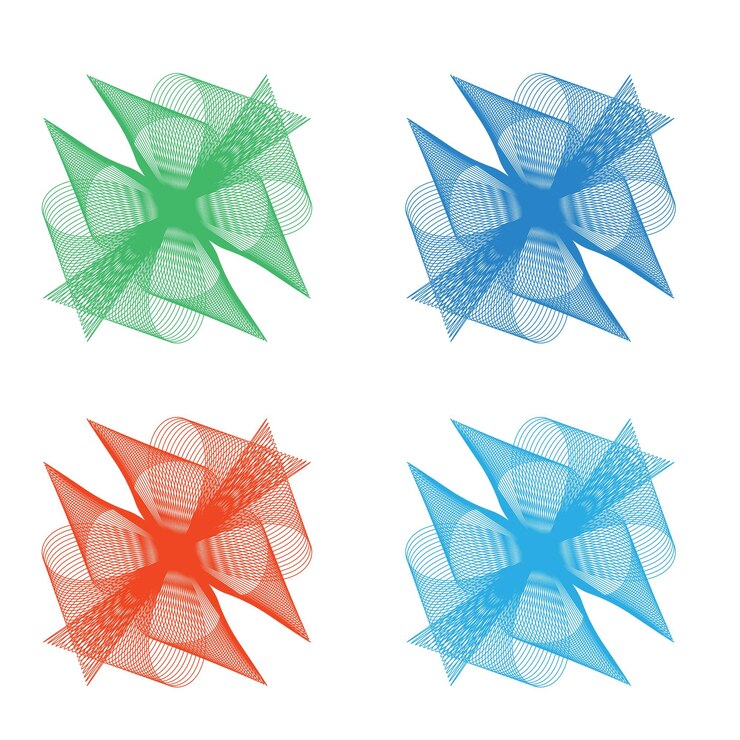 Diseño de cintas coloridas de flores