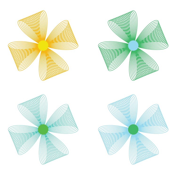 Diseño de cintas coloridas de flores