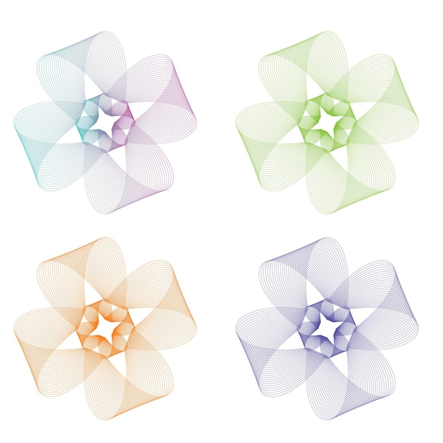 Diseño de cintas coloridas de flores