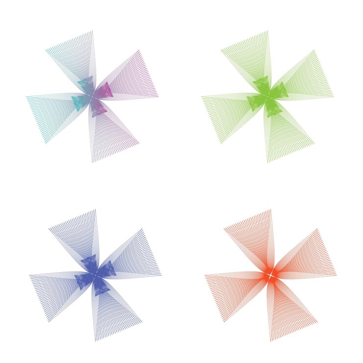 Diseño de cintas coloridas de flores