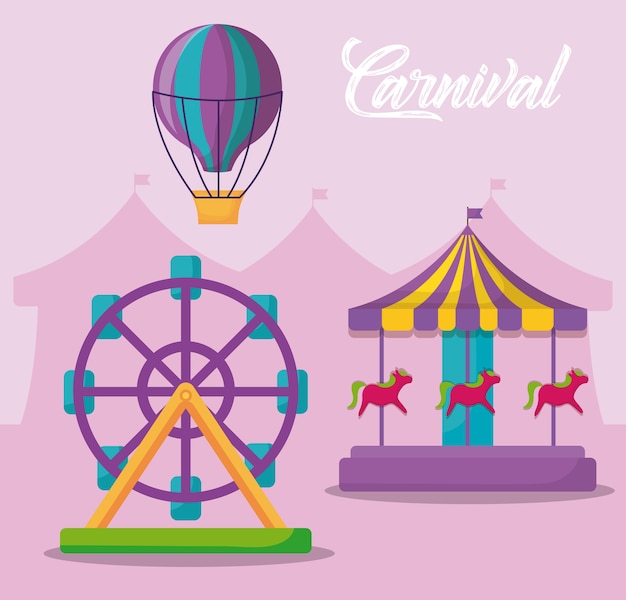 Vector diseño de circo de carnaval