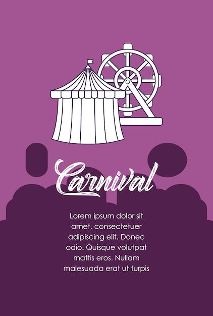 Vector diseño de circo de carnaval