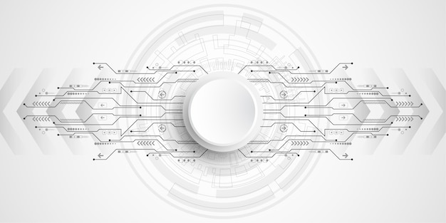 Diseño de circuito abstracto de la tecnología del fondo del vector.