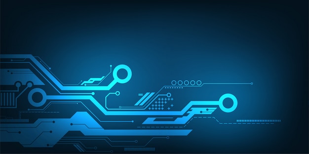 Diseño de circuito electrónico de la tecnología abstracta del fondo del vector.