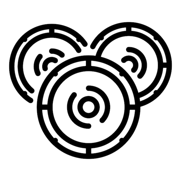 Diseño circular abstracto con anillos concéntricos