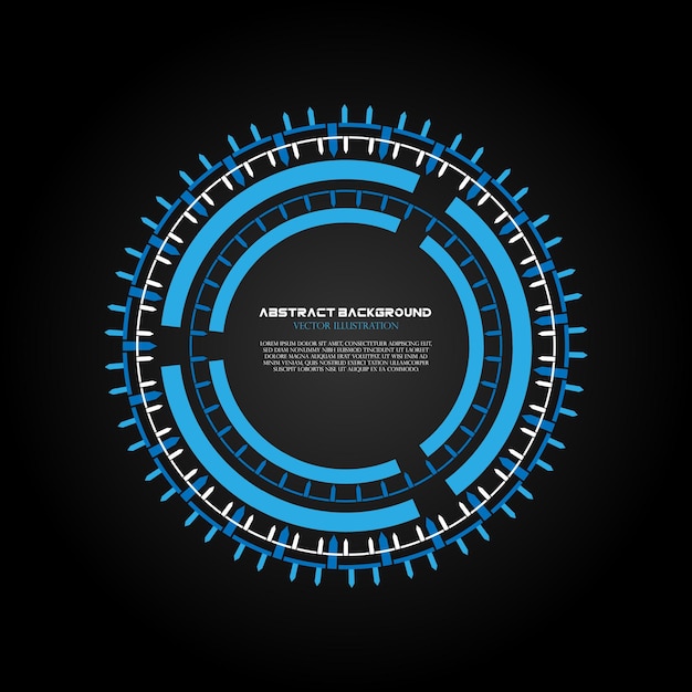 Diseño circular abstracto y colorido de Hud