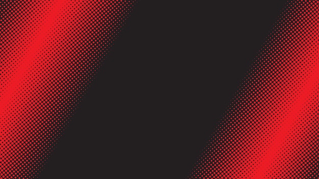 Diseño circular de medio tono rojo elegante sobre fondo negro