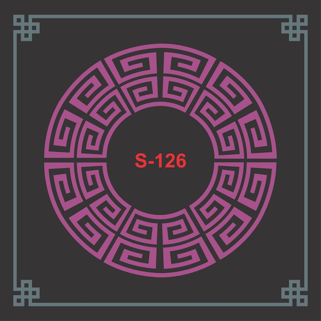 Diseño circular ornamental chino